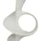 28" White Polystone Abstract Sculpture with Black Base